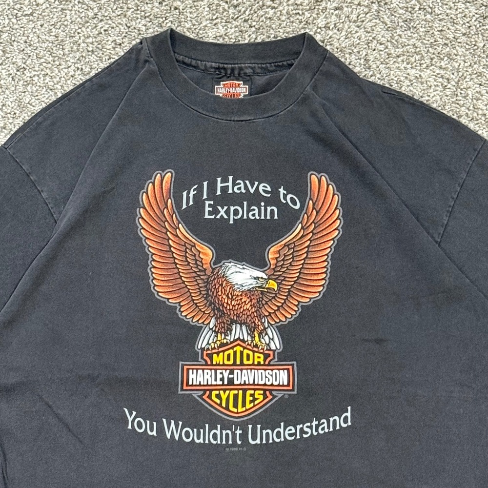 Vintage 1996 Harley-Davidson Memphis TN Eagle Single Stitch T-Shirt Mens XL